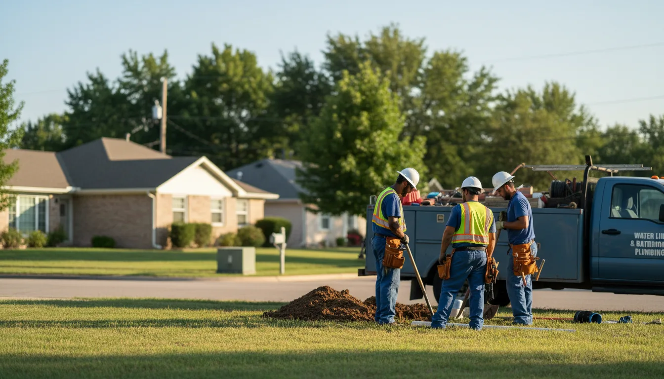 Residential water line and bathroom plumbing service in Osage, OK